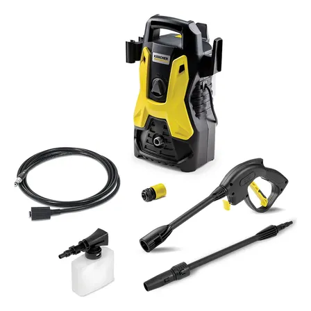 Lavadora De Alta Pressão Kärcher Prática Black 1500 Psi/libras 1400w 300l/h Com Aplicador De Detergente E Lança Regulável 127v Amarelo/preto