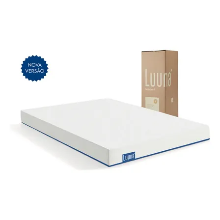 Colchão Casal Luuna Support, Espuma Firme, 10 Anos De Garantia, 18cm, Ortopédico Com Suporte À Coluna Branco